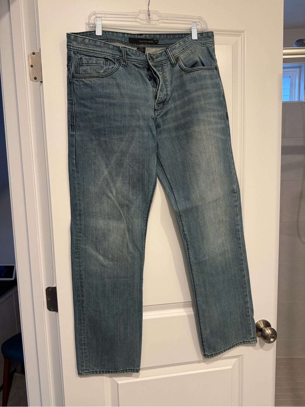 Calvin Klein Jeans Straight Light Blue Men’s Jeans